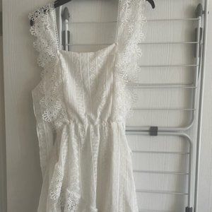 L'ABEYE SIDE-TIE EYLET DRESS